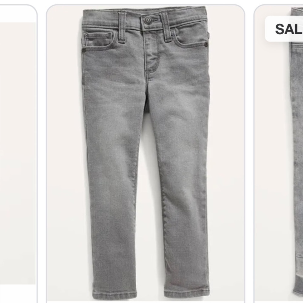 NEW Old Navy Karate Skinny Gray Jeans for Toddler Unisex